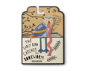 IF Early Bird Attrape The Bookworm Marque-page en simili cuir pour marquer votre page Pour les amateurs de livres et les amateurs d'oiseaux - Hibou