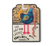 IF Early Bird Catches The Bookworm Bookmark, Faux Leather Bird Clip to Mark Your