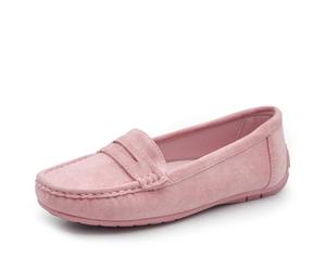 IF Fashion Chaussures Mocassins Slip On Loafers Doux Femme avec Strass Pierres Daim Suède 7137, 245 rose dragée, 37 EU