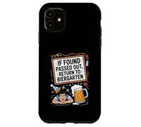 If Found Passed Out Return to Biergarten Oktoberfest Beer Coque pour iPhone 11