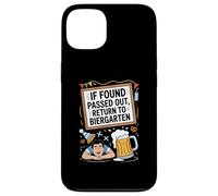 If Found Passed Out Return to Biergarten Oktoberfest Beer Coque pour iPhone 13