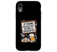 If Found Passed Out Return to Biergarten Oktoberfest Beer Coque pour iPhone XR
