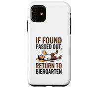 If Found Passed Out Return to Biergarten Oktoberfest Drunk Coque pour iPhone 11