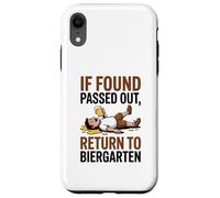 If Found Passed Out Return to Biergarten Oktoberfest Drunk Coque pour iPhone XR