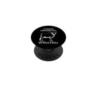 If Genders Confuse You, Go Milk A Bull Message LGBT PopSockets PopGrip Adhésif