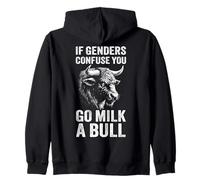 If Genders Confuse You Go Milk a Bull | Sarcastique Sweat à Capuche