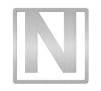 IF Helvetica Marque-page Lettre à clipser - N