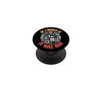 If I Build It Will Run - Ordinateur de Construction Amusant PopSockets PopGrip Adhésif