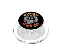If I Build It Will Run - Ordinateur de Construction Amusant PopSockets PopGrip pour MagSafe