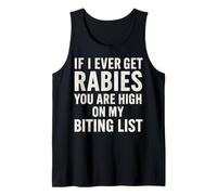 If I Ever Get Rabies Funny Raccoon Biting Quote Débardeur