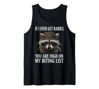 If I Ever Get Rabies Funny Raccoon Biting Quote Débardeur