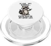 If I Ever Get Rabies You're High on My Bitin' List Raton Laveur PopSockets PopGrip pour MagSafe