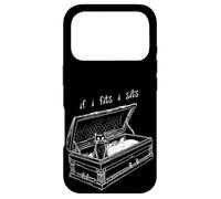 If I Fits I Sits Black Cat Coffin Kitty Sitting in A Casket Coque pour iPhone 17 Pro