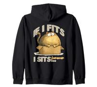 If i Fits i Sits Forever Sweat à Capuche