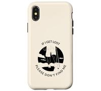 If I Get Lost Please Don't Find Me (Graphique de randonnée) Coque pour iPhone X/XS