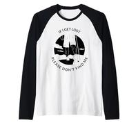 If I Get Lost Please Don't Find Me (Graphique de randonnée) Manche Raglan