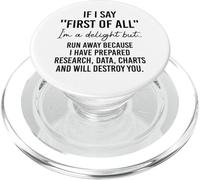 If I Say First of All Im a Delight Sarcastic Funny Coworker PopSockets PopGrip pour MagSafe