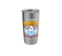 If I was A Budgie I Know Whom I'd Poop On Meme Hilarious Gobelet isotherme en acier inoxydable double paroi