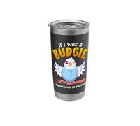 If I was A Budgie I Know Whom I'd Poop On Meme Hilarious Gobelet isotherme en acier inoxydable double paroi