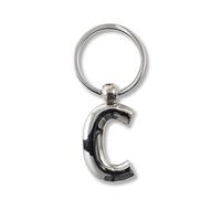 IF IF Metal Letter Keyring Personalised Alphabet Letters - Silver - C Porte-clés 7 Centimeters Argenté (Silver)