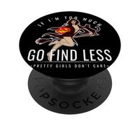 If Im Too Much Go Find Less Pinup Sorcière Citrouille Chat PopSockets PopGrip Adhésif