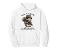If I'm Too Quite Run! Écureuil Mignon Portant Une Tenue Militaire Sweat à Capuche