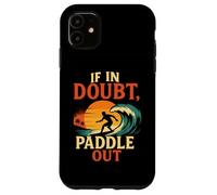 If in Doubt Paddle Out Maillot de Surf rétro Motif Coucher de Soleil Coque pour iPhone 11