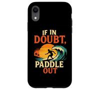 If in Doubt Paddle Out Maillot de Surf rétro Motif Coucher de Soleil Coque pour iPhone XR