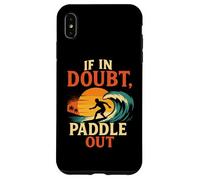 If in Doubt Paddle Out Maillot de Surf rétro Motif Coucher de Soleil Coque pour iPhone XS Max