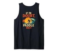 If in Doubt Paddle Out Maillot de Surf rétro Motif Coucher de Soleil Débardeur