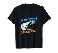 If in Doubt Throttle It Out Moto Smoke Graphic T-Shirt