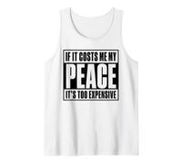 If It Costs Me My Peace Too Cher Self Care Wellness Débardeur