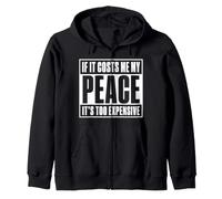 If It Costs Me My Peace Too Cher Self Care Wellness Sweat à Capuche