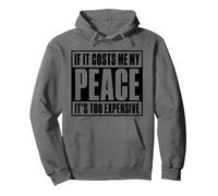 If It Costs Me My Peace Too Cher Self Care Wellness Sweat à Capuche
