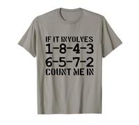 If It Implives 1-8-4-3-6-5-7-2 Count Me in V8 Car Guy Garage T-Shirt