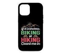 If It Involves Biking and Hiking Count Me in Camping Camper Coque pour iPhone 12/12 Pro