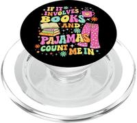 If It Involves Books and Pyjama, Count Me in, Reading Books PopSockets PopGrip pour MagSafe