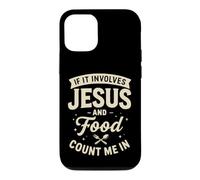 If It Involves Jesus and Food Count Me in Christian Foodie Coque pour iPhone 12/12 Pro