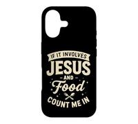 If It Involves Jesus and Food Count Me in Christian Foodie Coque pour iPhone 17