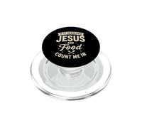 If It Involves Jesus and Food Count Me in Christian Foodie PopSockets PopGrip pour MagSafe