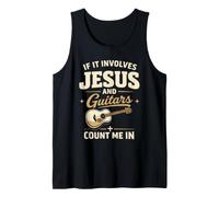 If It Involves Jesus and Guitars Guitarist Christian Music Débardeur