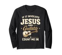 If It Involves Jesus and Guitars Guitarist Christian Music Manche Longue