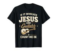 If It Involves Jesus and Guitars Guitarist Christian Music T-Shirt