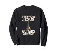 If It Involves Jesus & Guitars Amoureux de Guitariste chrétien Sweatshirt