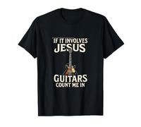 If It Involves Jesus & Guitars Amoureux de Guitariste chrétien T-Shirt