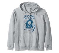 If It's Nice Play It Twice Retro Vinyl Record Music Lover Sweat à Capuche