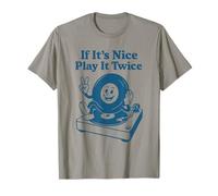 If It's Nice Play It Twice Retro Vinyl Record Music Lover T-Shirt