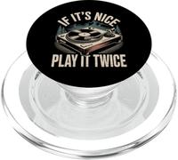 If It's Nice Play It Twice Vinyl Fan Collector Music - PopSockets PopGrip pour MagSafe