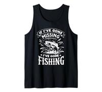 If I've Gone Missing I've Gone Fishing - Pêcheur rétro drôle Débardeur