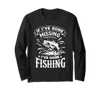 If I've Gone Missing I've Gone Fishing - Pêcheur rétro drôle Manche Longue